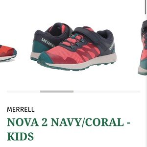 Girls Merrell Nova 2 sneakers navy/coral size 3